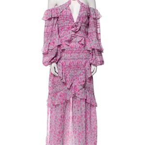 For Love And Lemons Pink Floral Dress